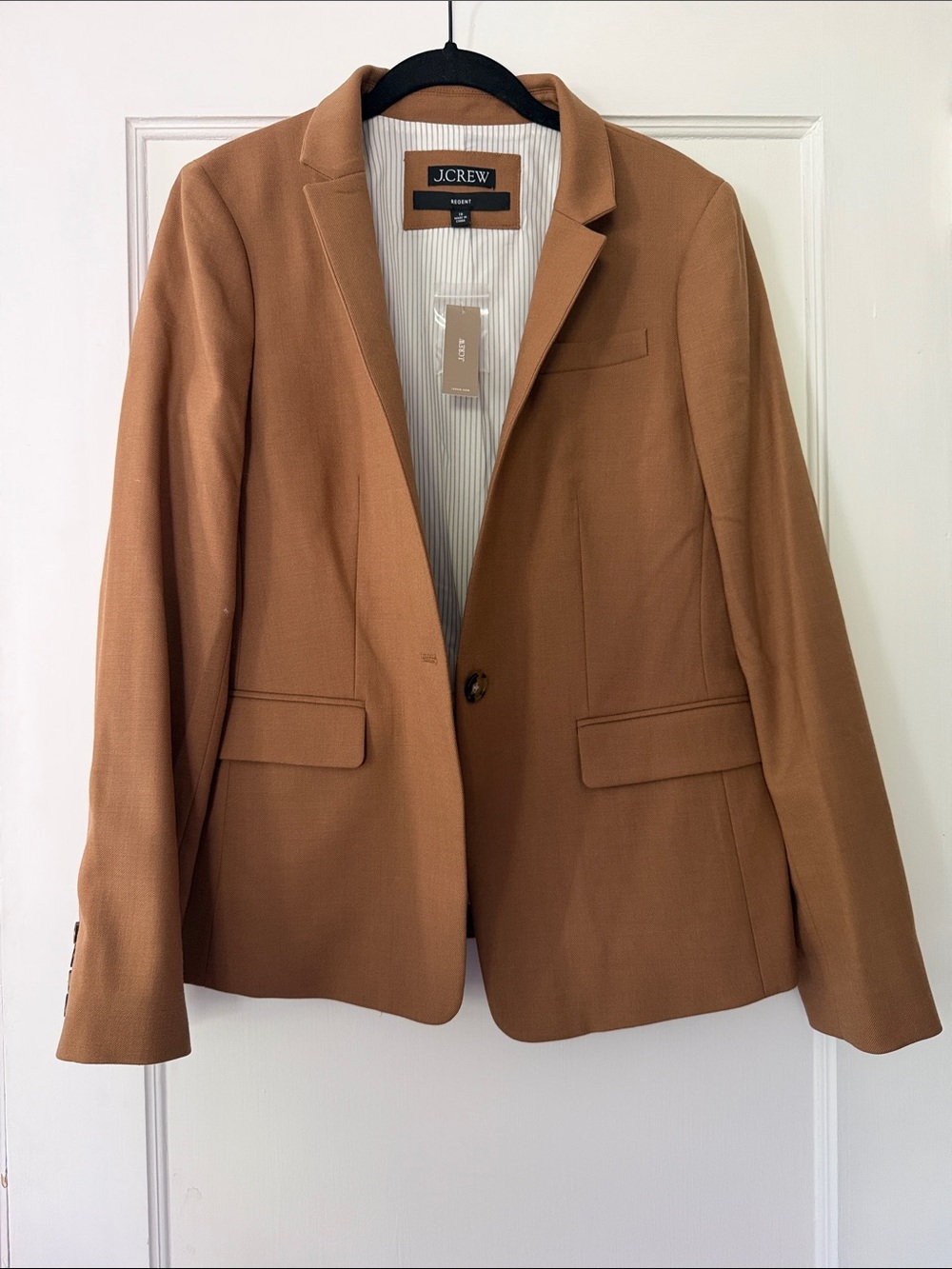 J. Crew Tailored Blazer in Camel Brown